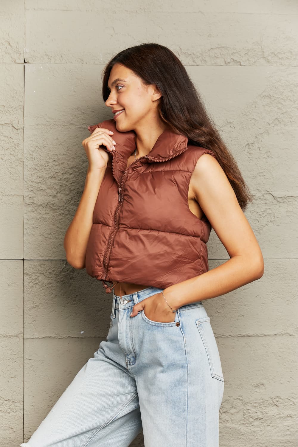Zippered Puff Style Vest