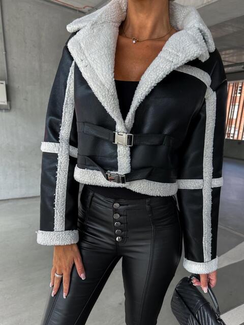 Collared Buckle Detail Jacket
